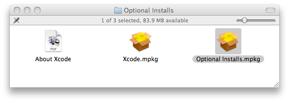 Xcode 3.2 packages