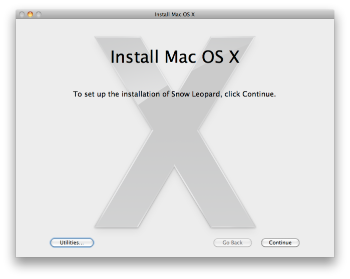 Install Mac OS X